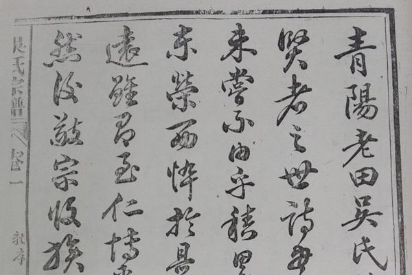 青阳老田吴氏续修宗谱序