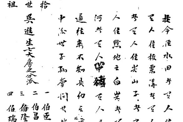 四川叙永县赤水河畔吴氏寻贵州七房伯胤公后裔