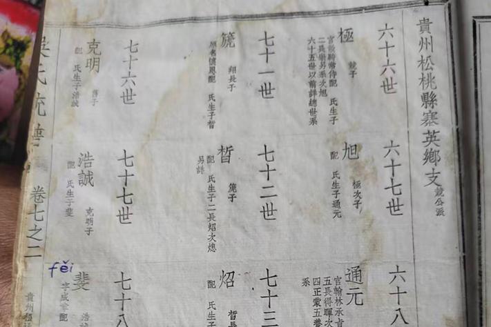 贵州松桃县寨英吴氏寻根
